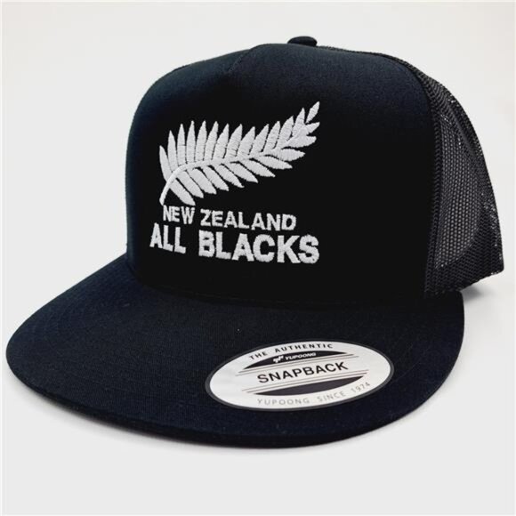 Rugby Kiwi Pride New Zealand All Blacks Embroidered Flat Bill Mesh NZ Hat Cap main image 4